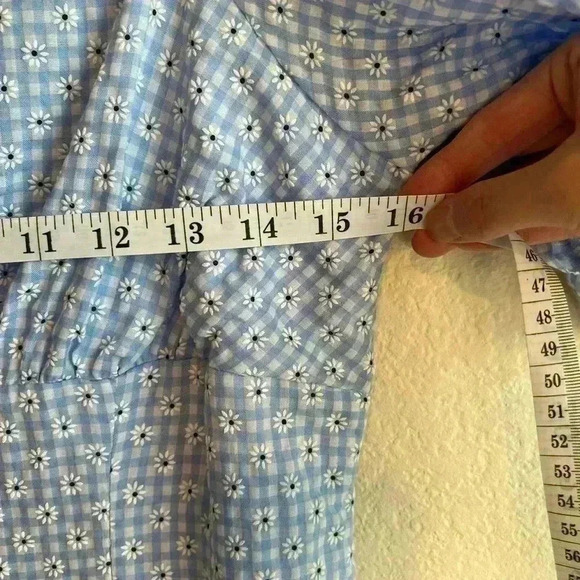 Blue and White  daisy Altard State dress M - Picture 4 of 6